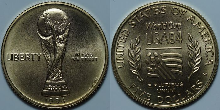 5 долларов 1994 W MS69 NCG