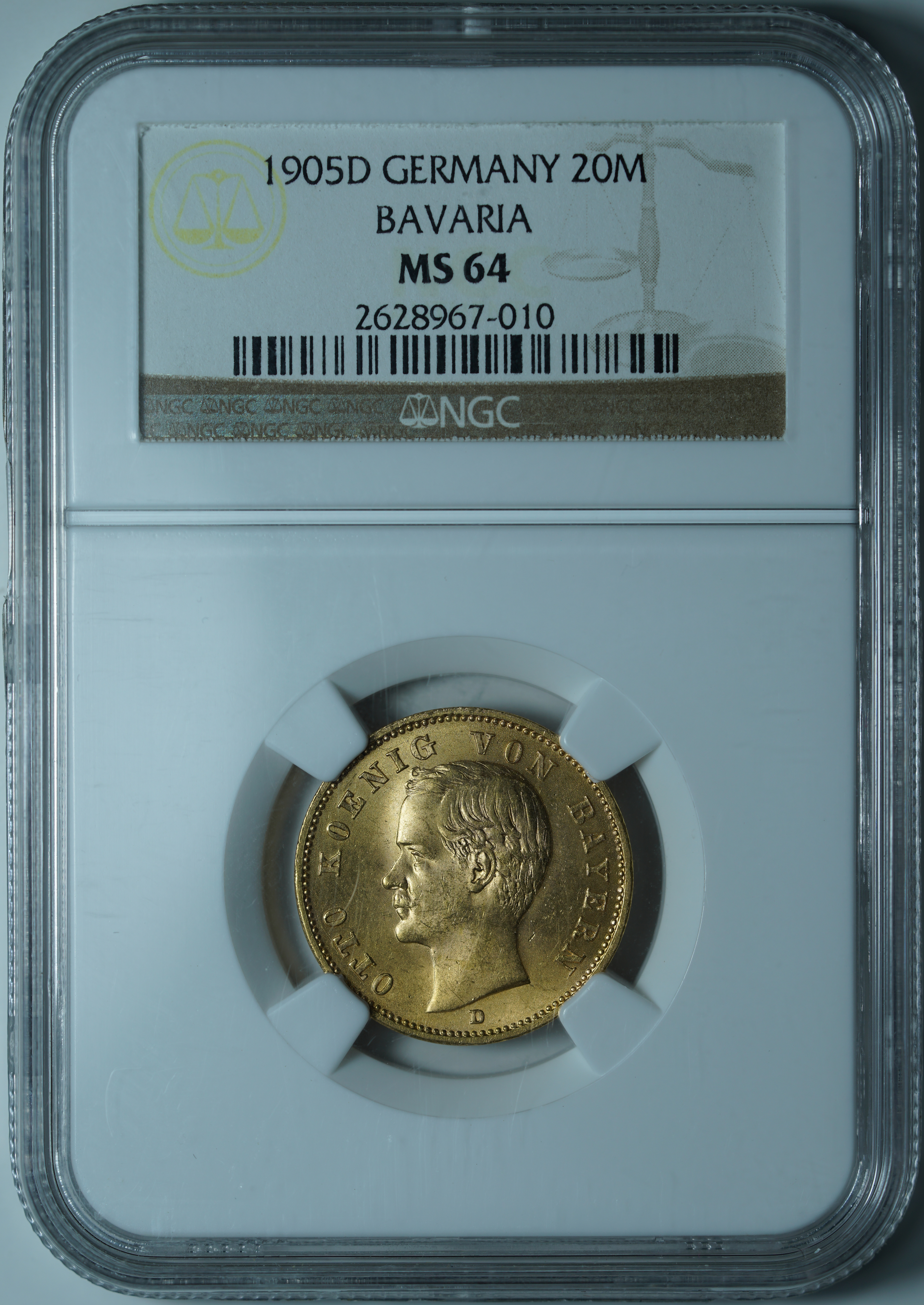20 марок 1905 D MS64 NGC