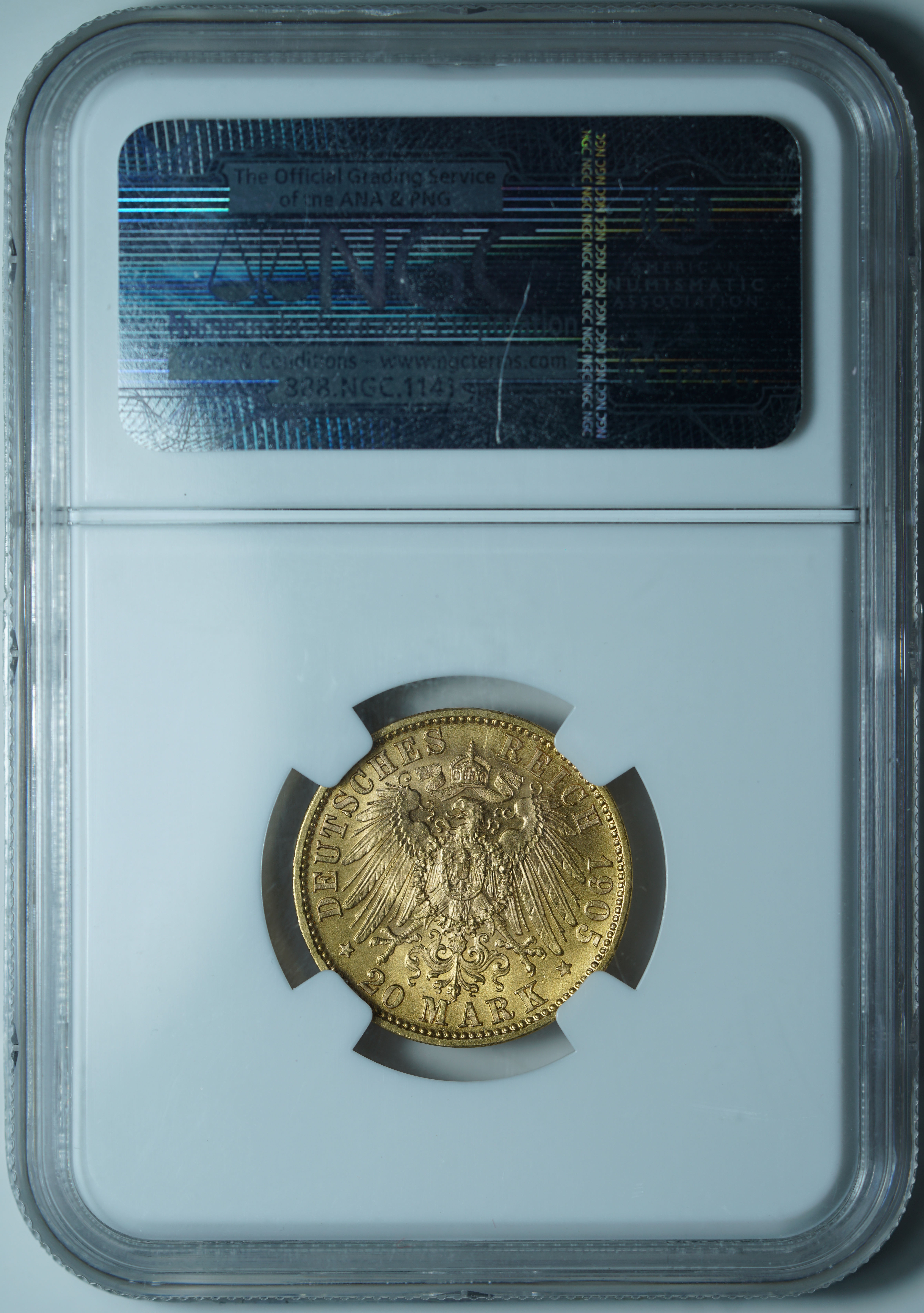 20 марок 1905 D MS64 NGC