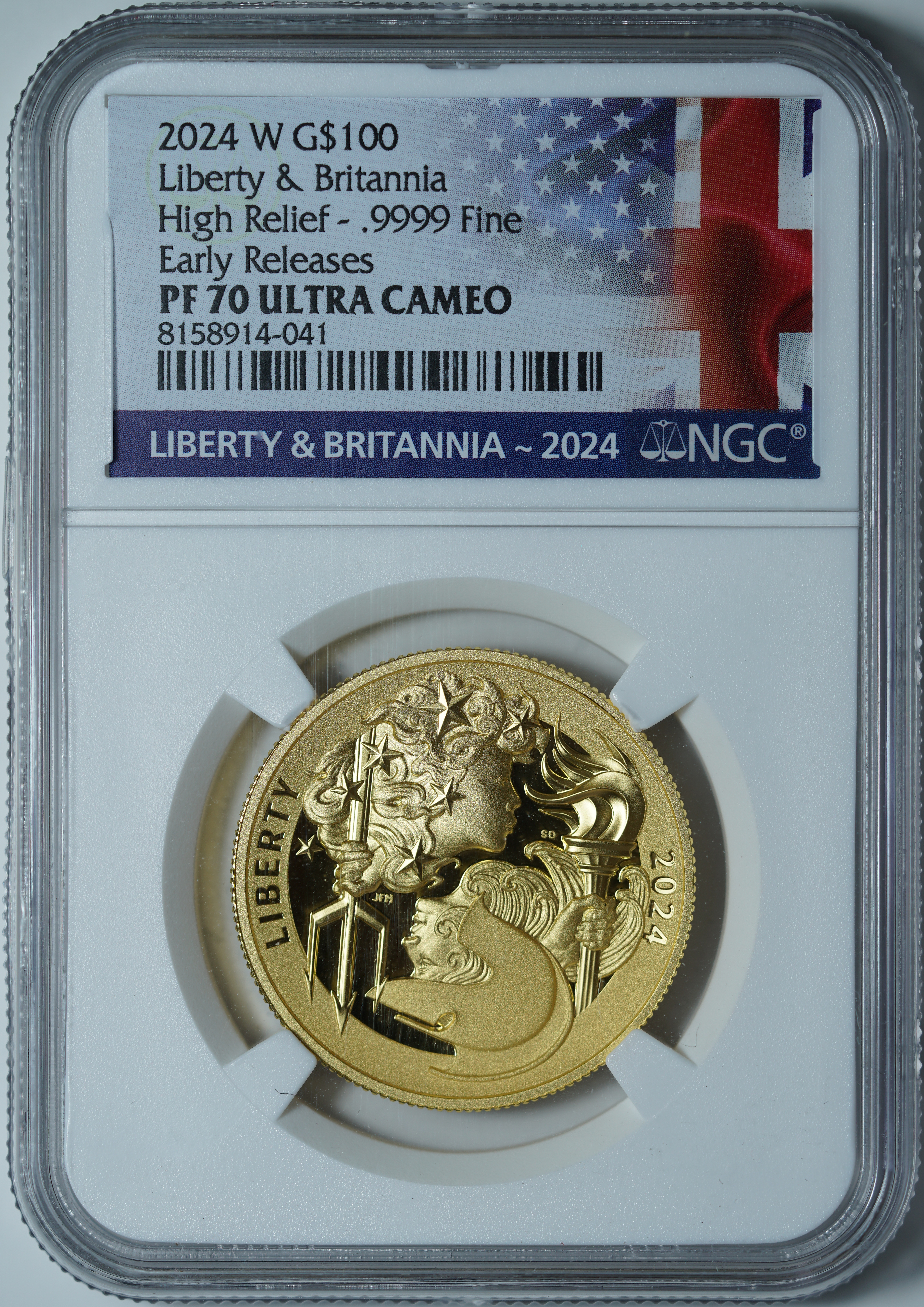100 долларов 2024-W PF70 ULTRA CAMEO NGC