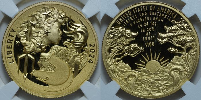 100 долларов 2024-W PF70 ULTRA CAMEO NGC