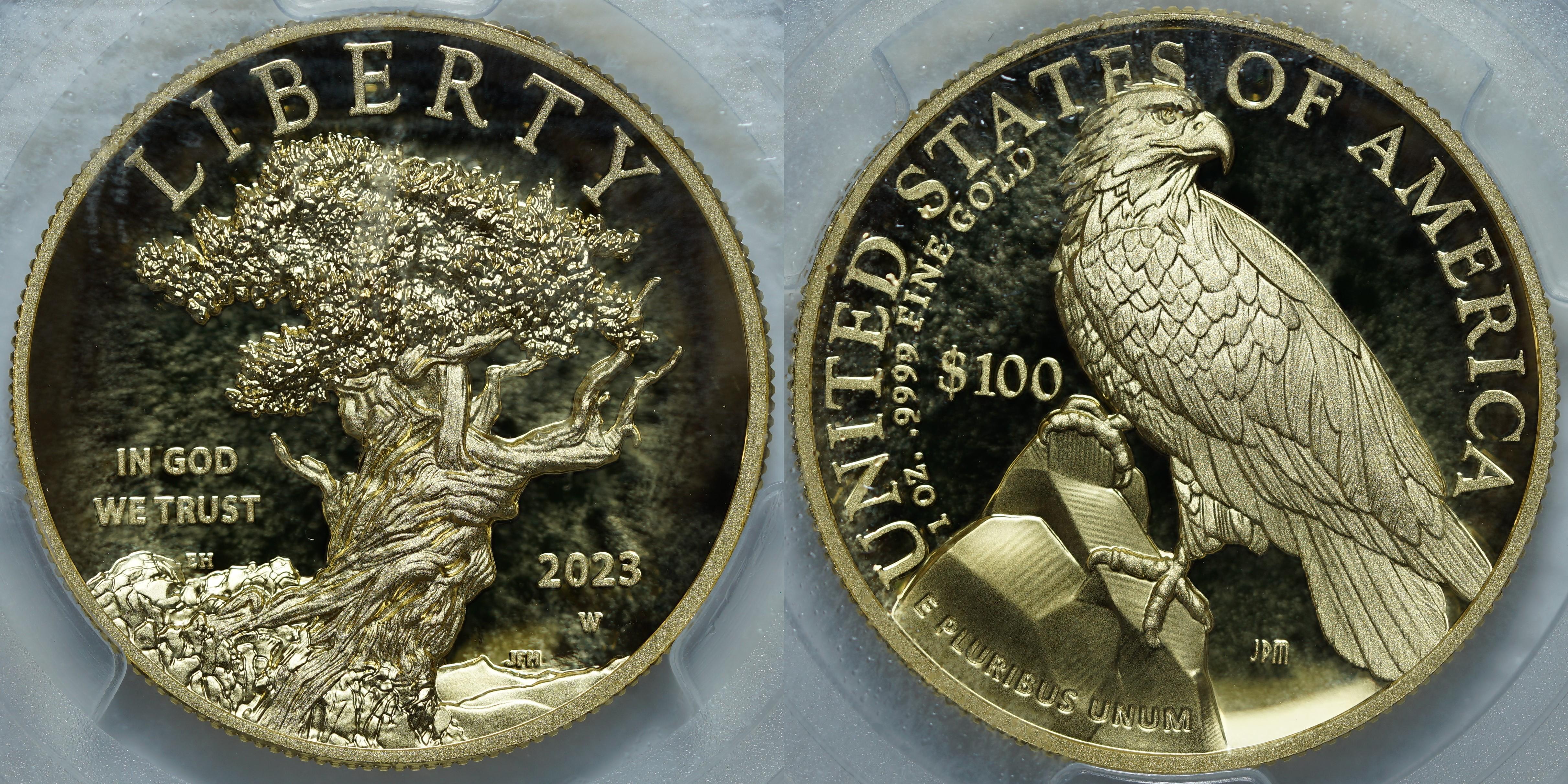 100 долларов 2023-W PF70 DEEP CAMEO PCGS