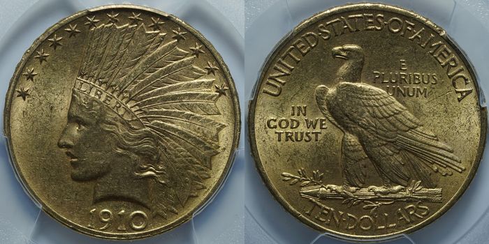 10 долларов 1910 MS63 PCGS