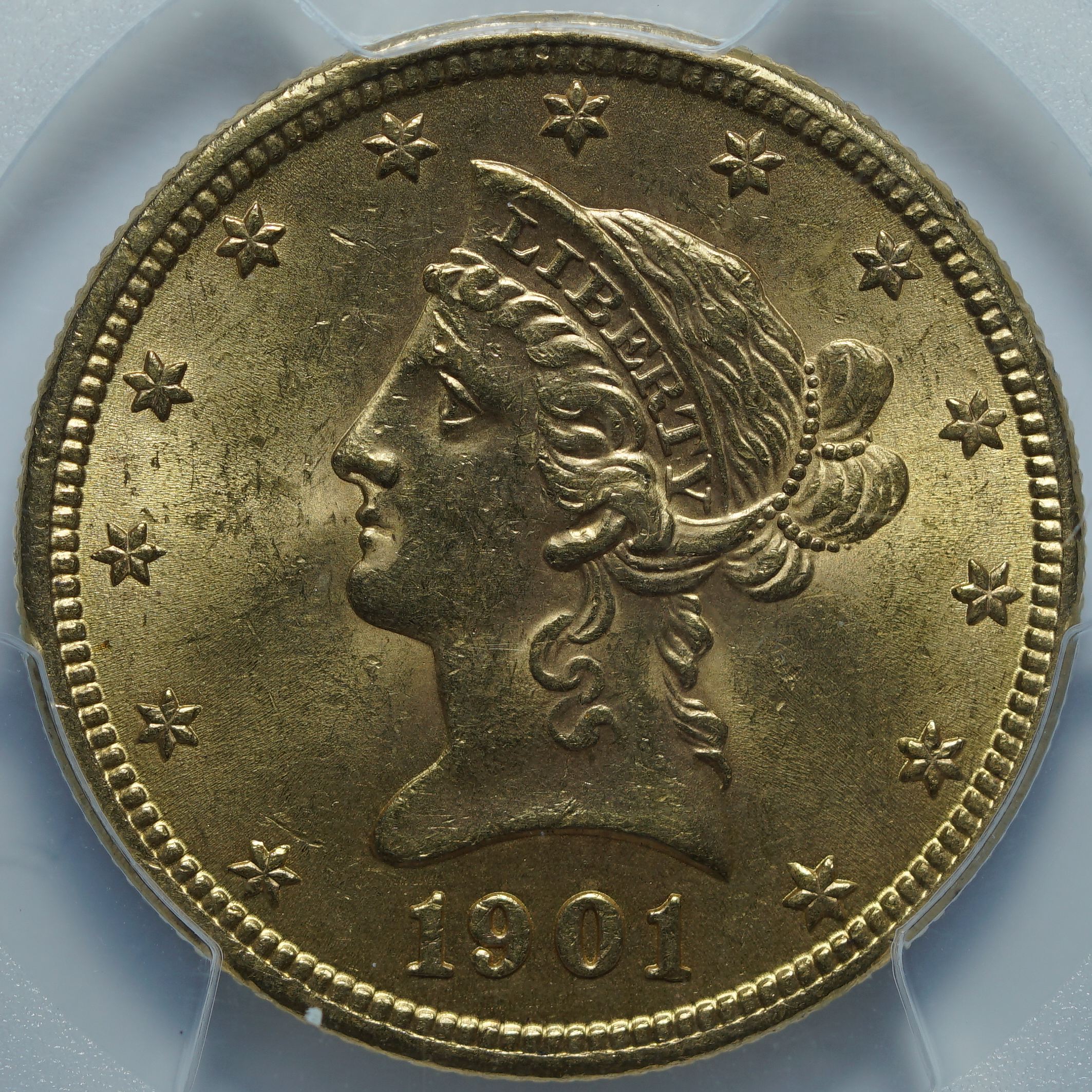 10 долларов 1901 MS62 PCGS