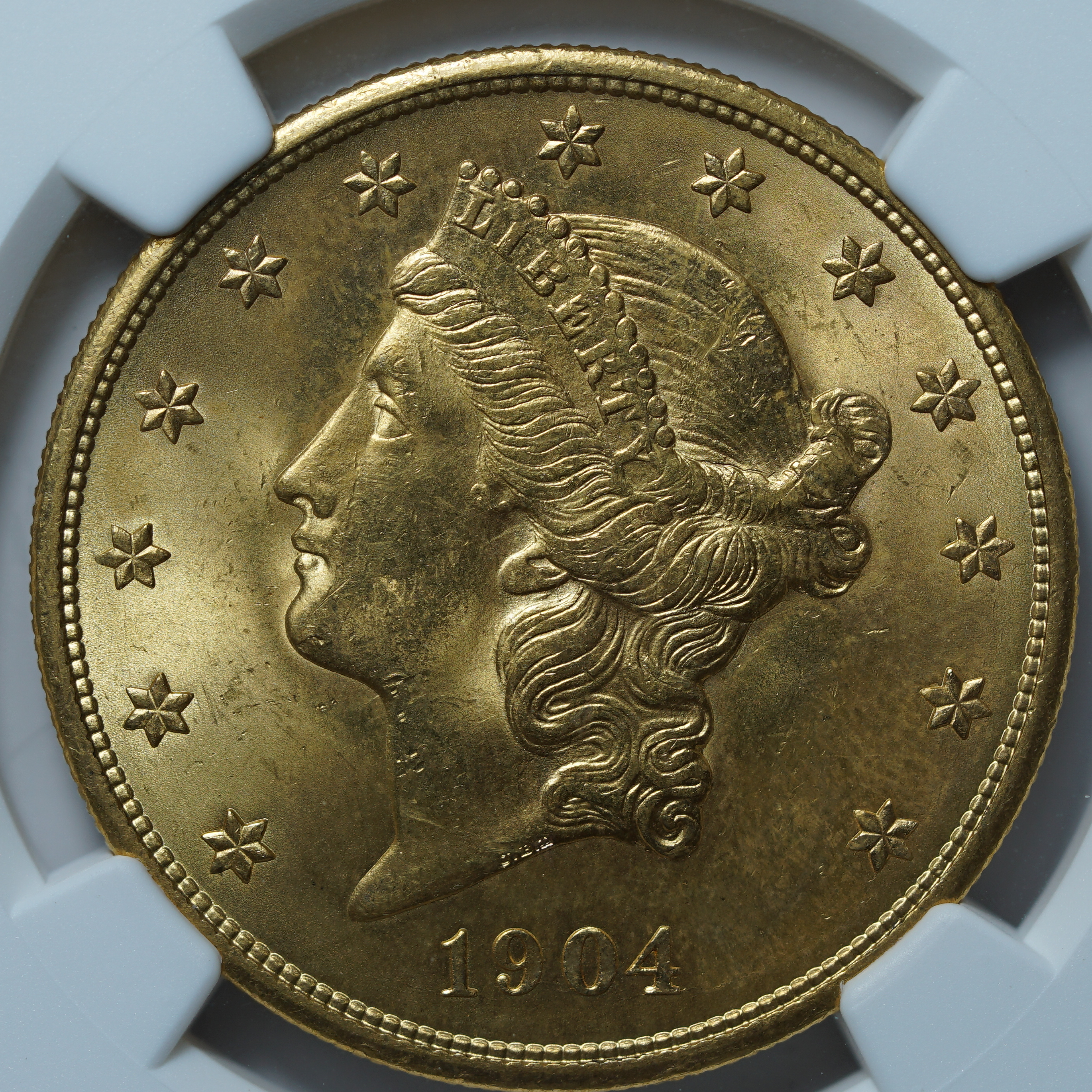20 долларов 1904 MS65 NGC