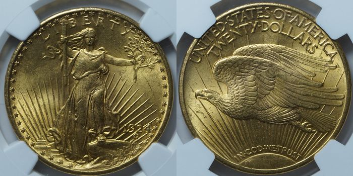20 долларов 1924 MS65 NGC