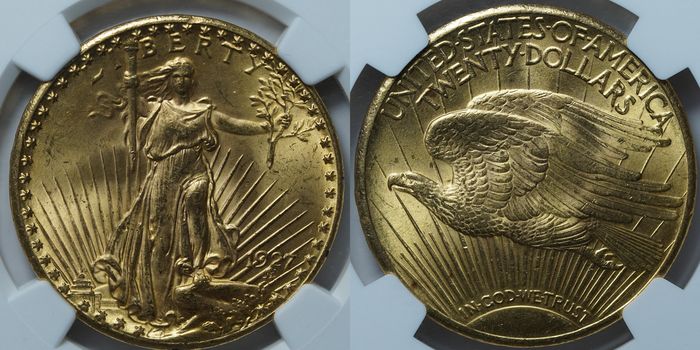 20 долларов 1927 MS65 NGC