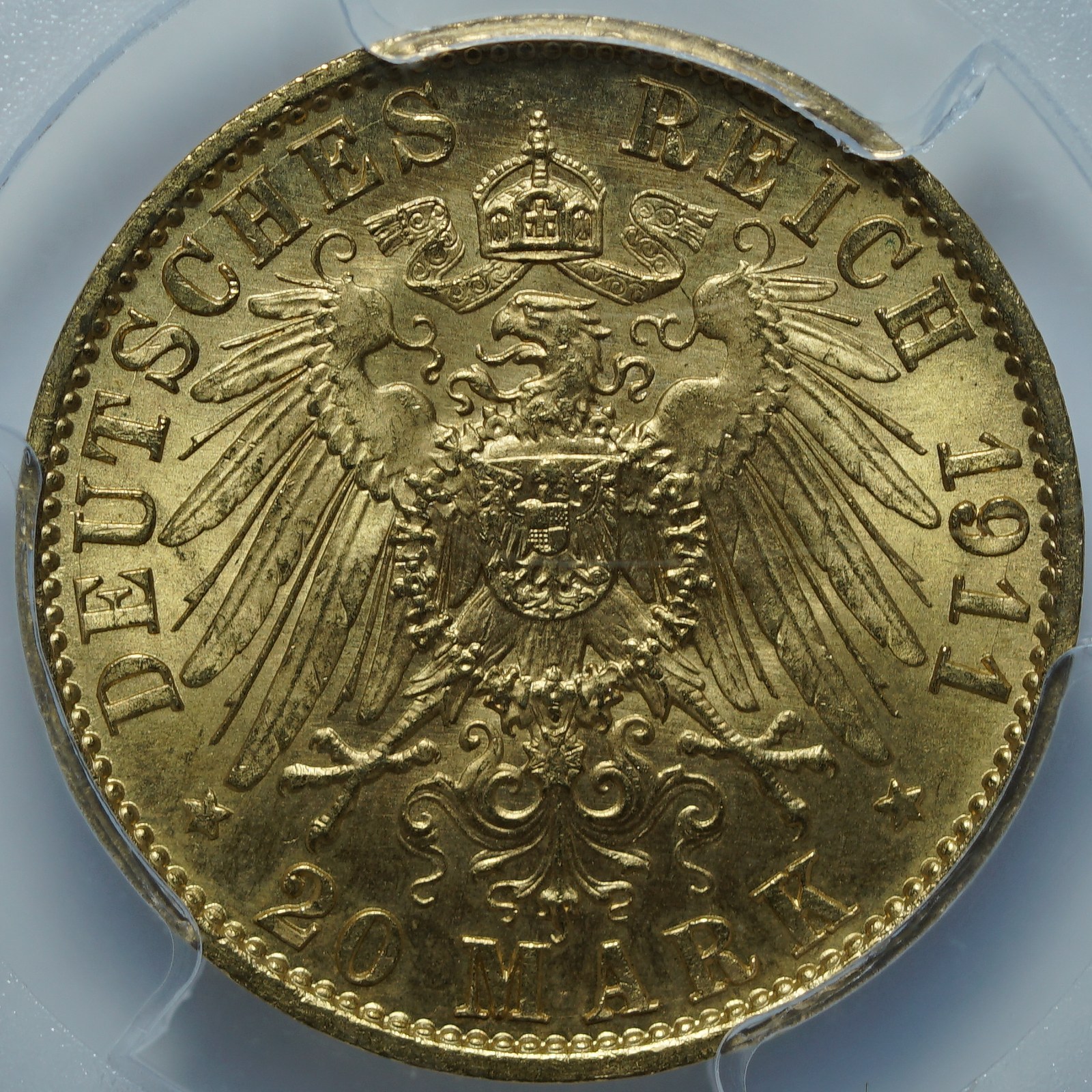 20 марок 1911 A MS64 PCGS