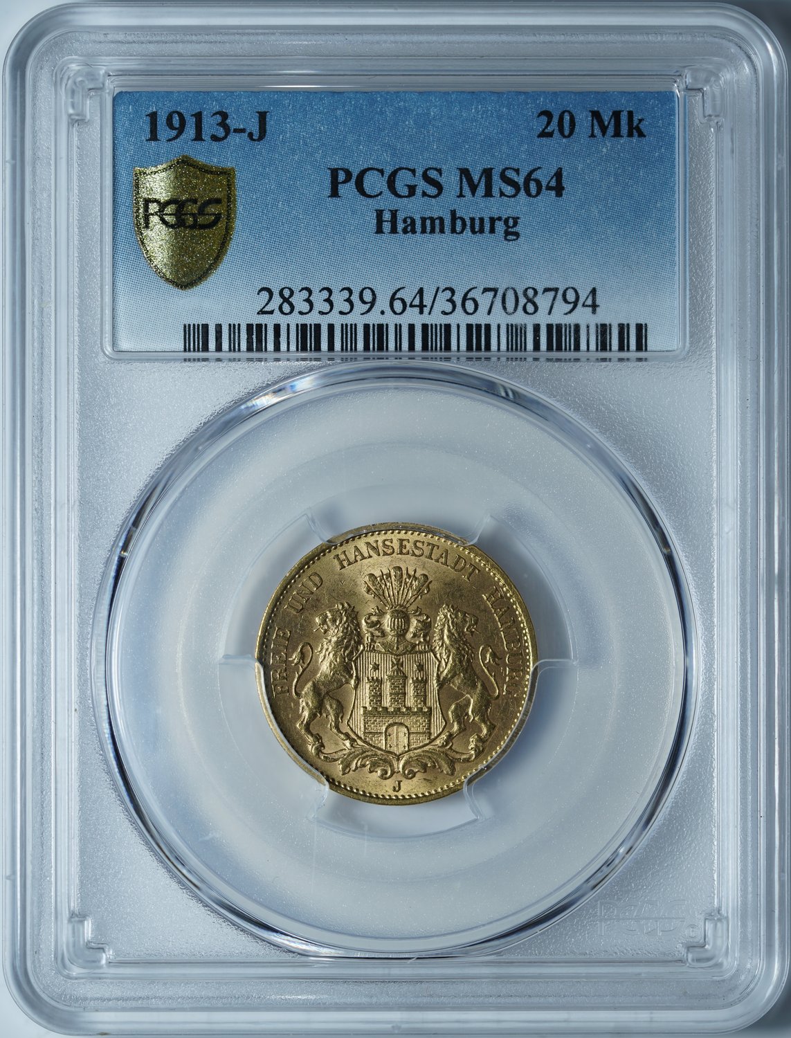 20 марок 1913 J MS64 PCGS