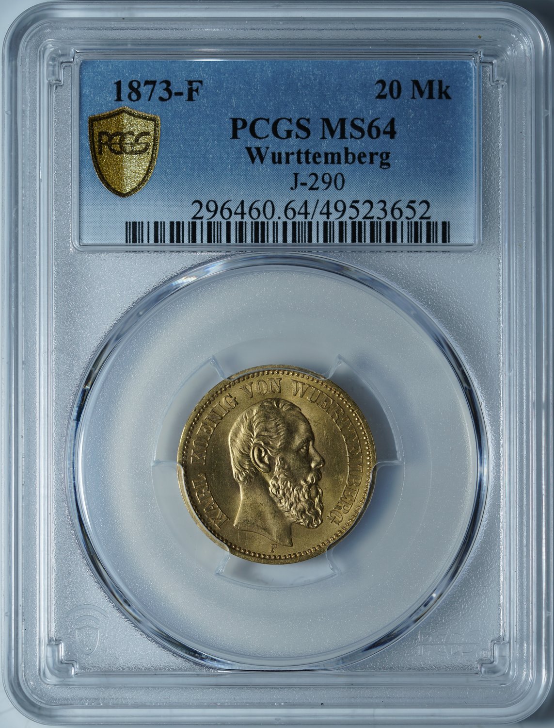 20 марок 1873 F MS64 PCGS