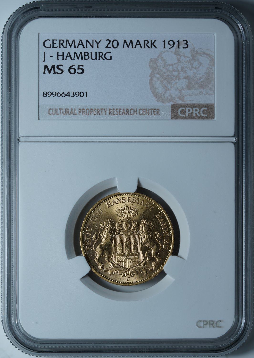 20 марок 1913 J MS65 CPRC