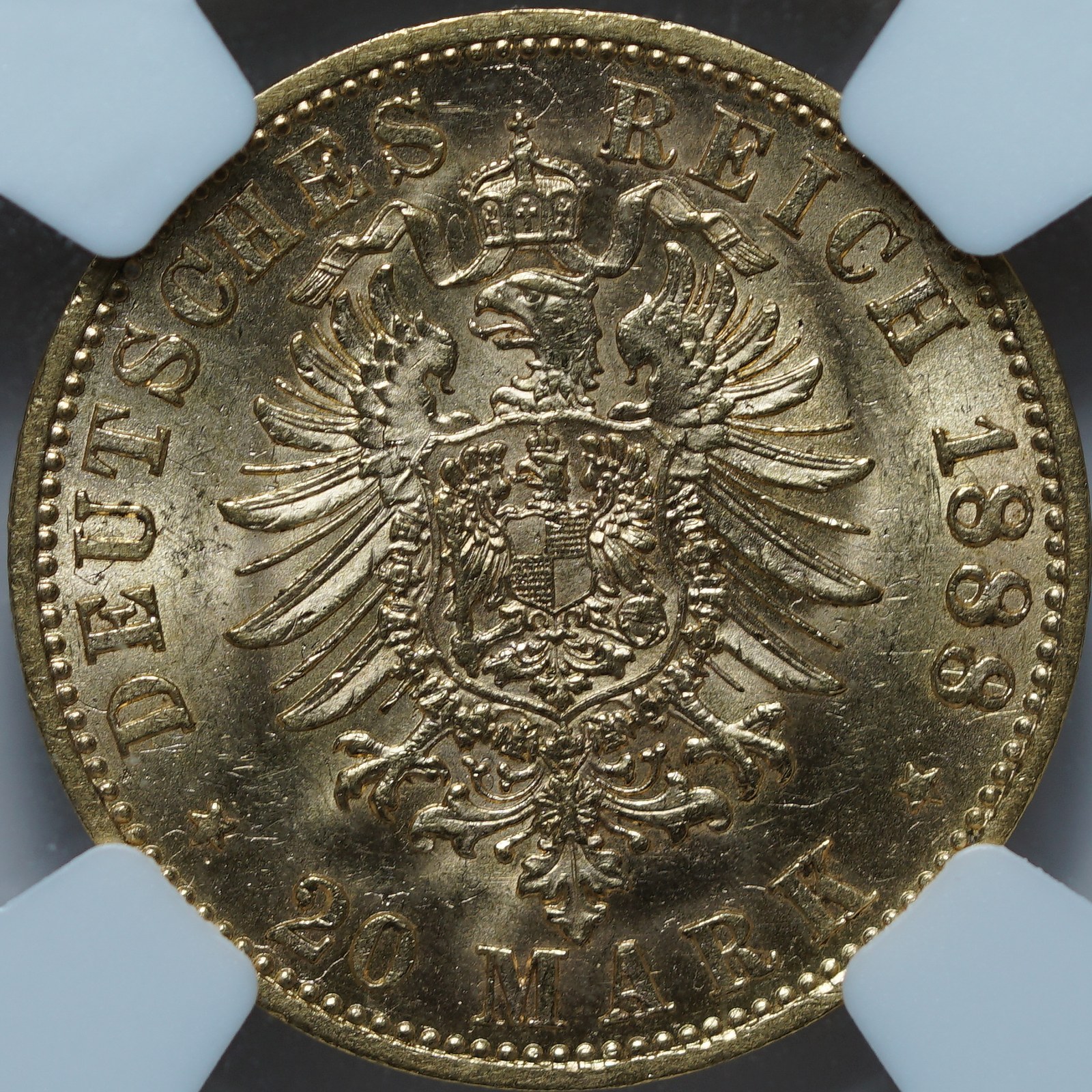 20 марок 1888 A MS62 NGC