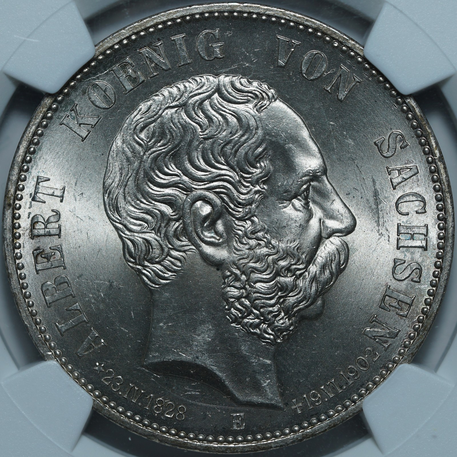 5 марок 1902 E MS63 NGC