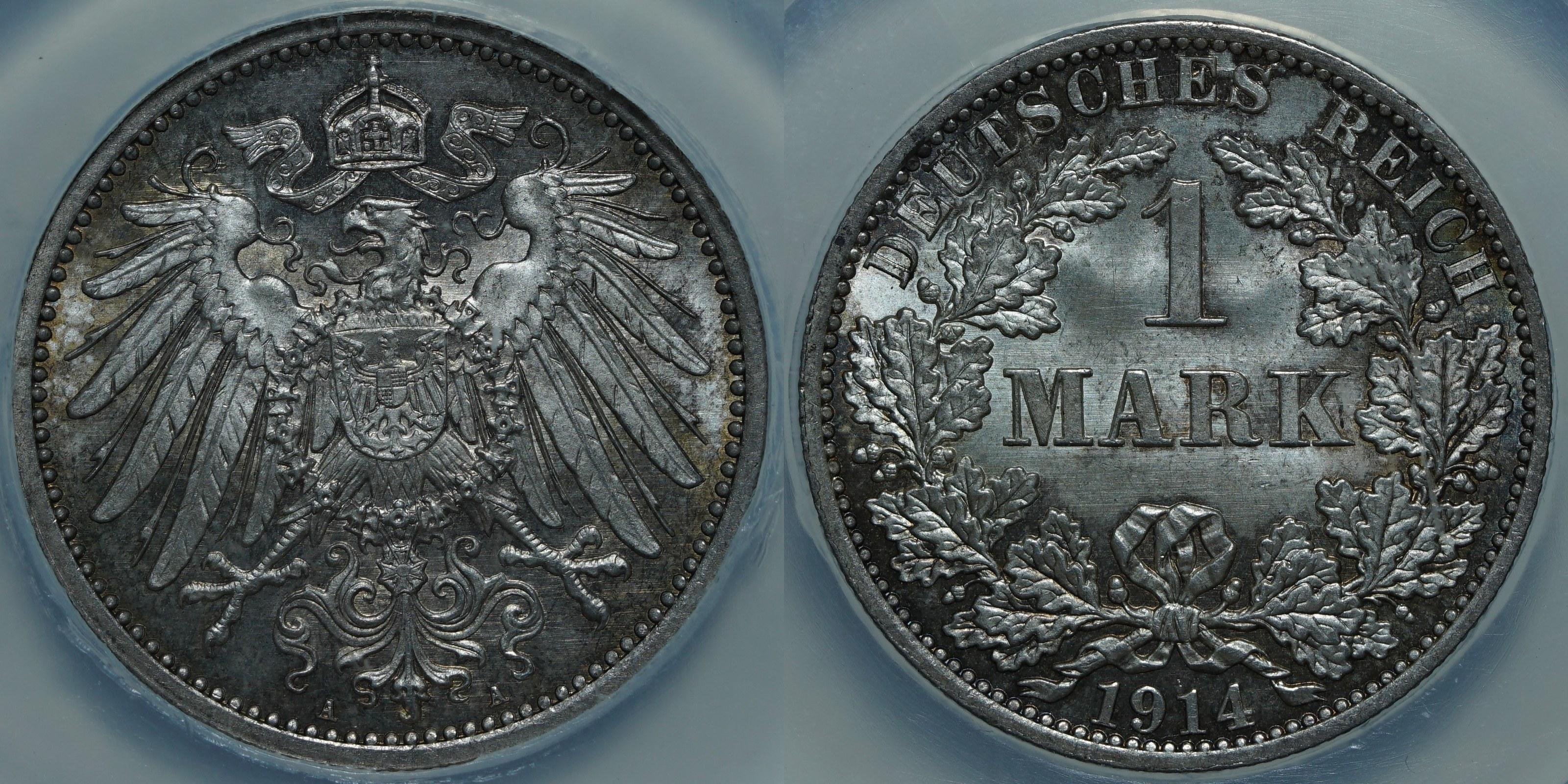 1 марка 1914 A MS67 ННР