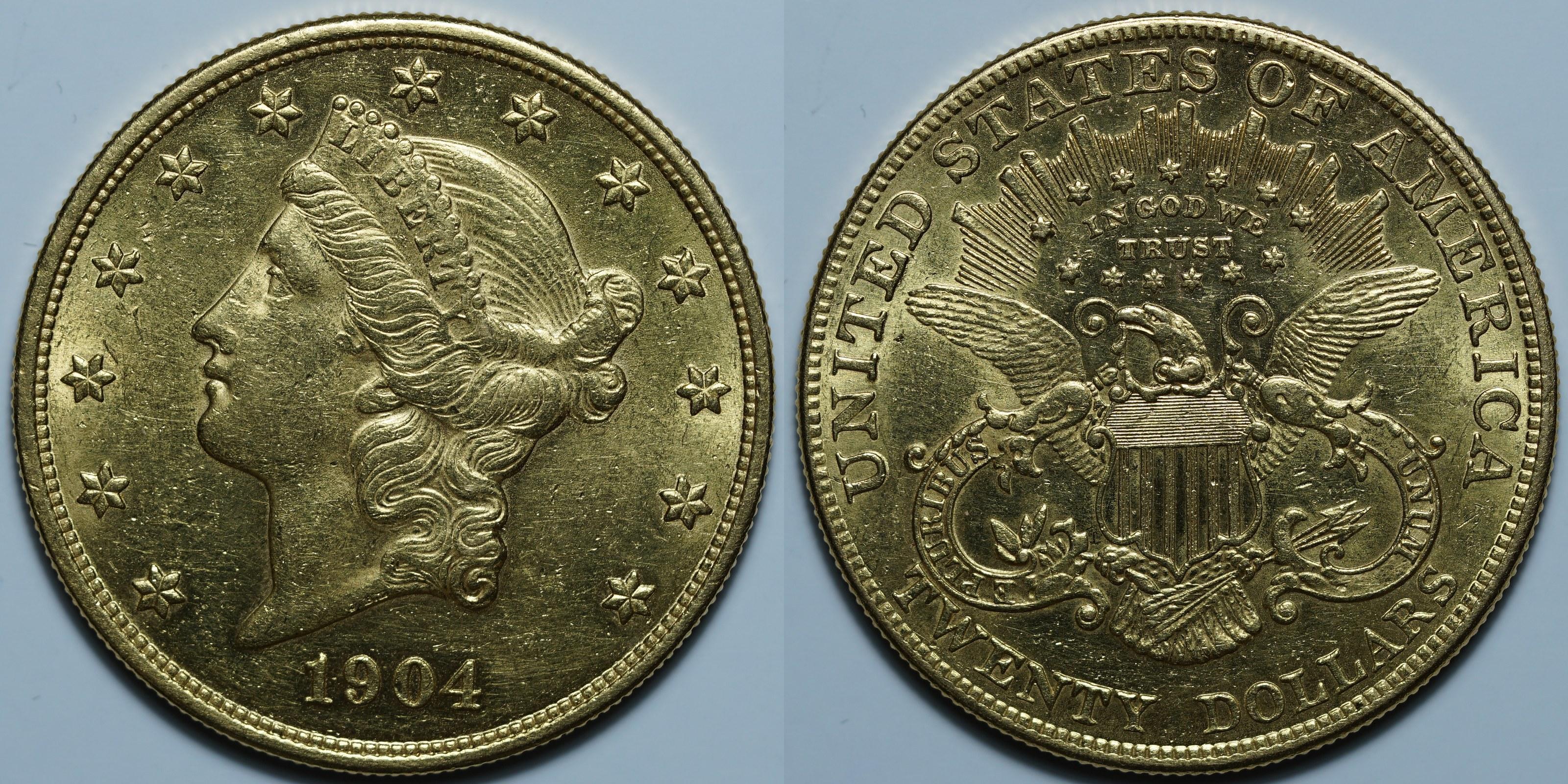 20 долларов 1904