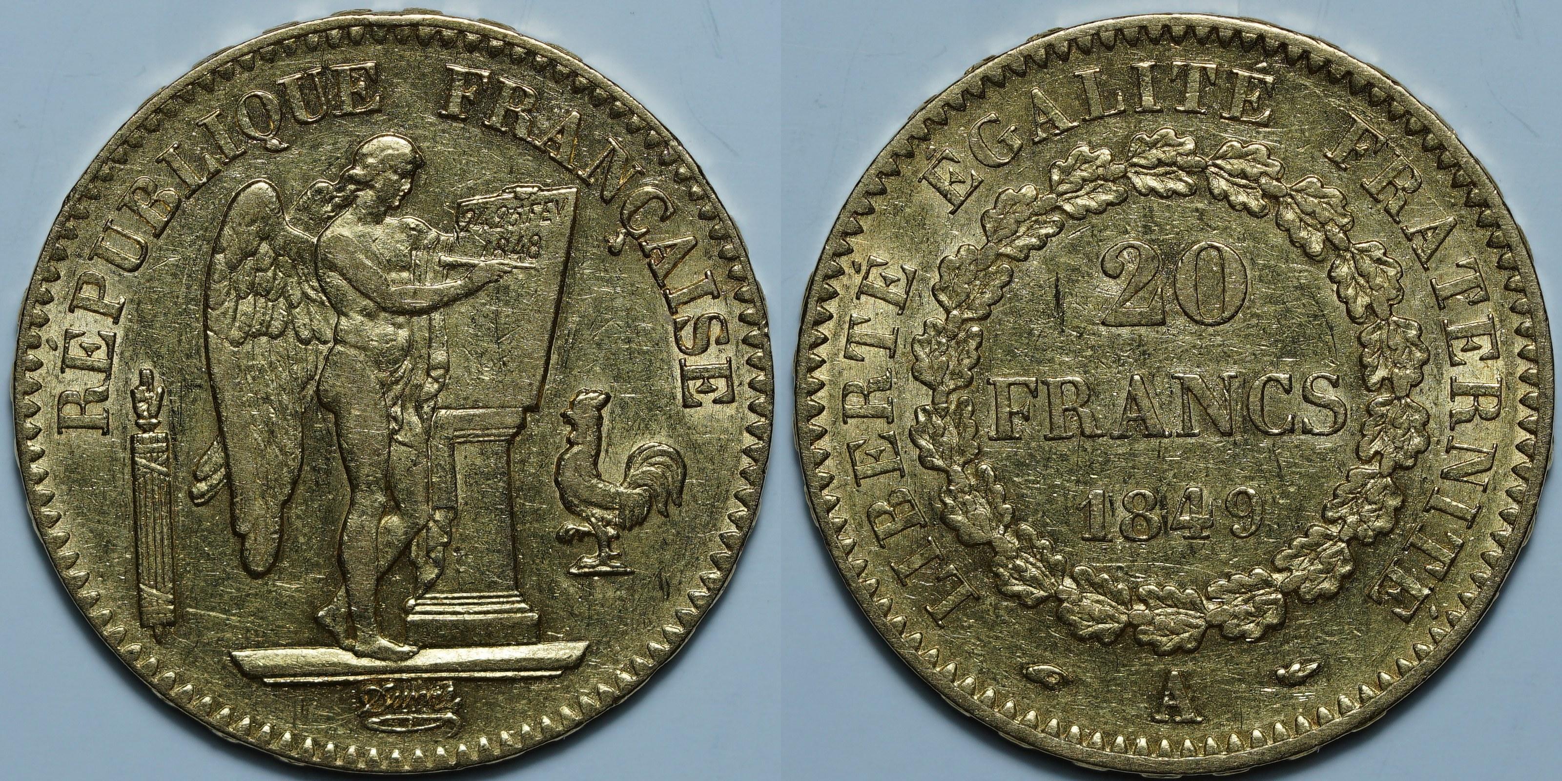 20 франков 1849 A
