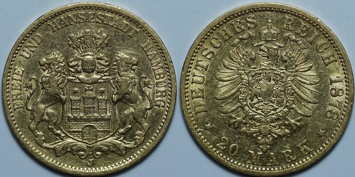 20 марок 1878 J