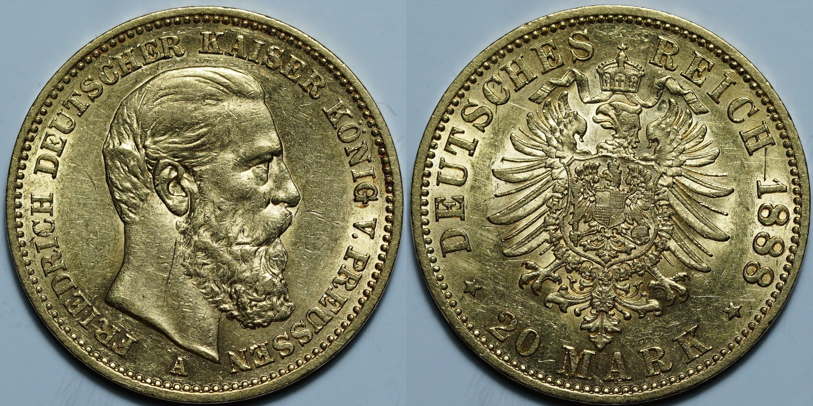 20 марок 1888 A
