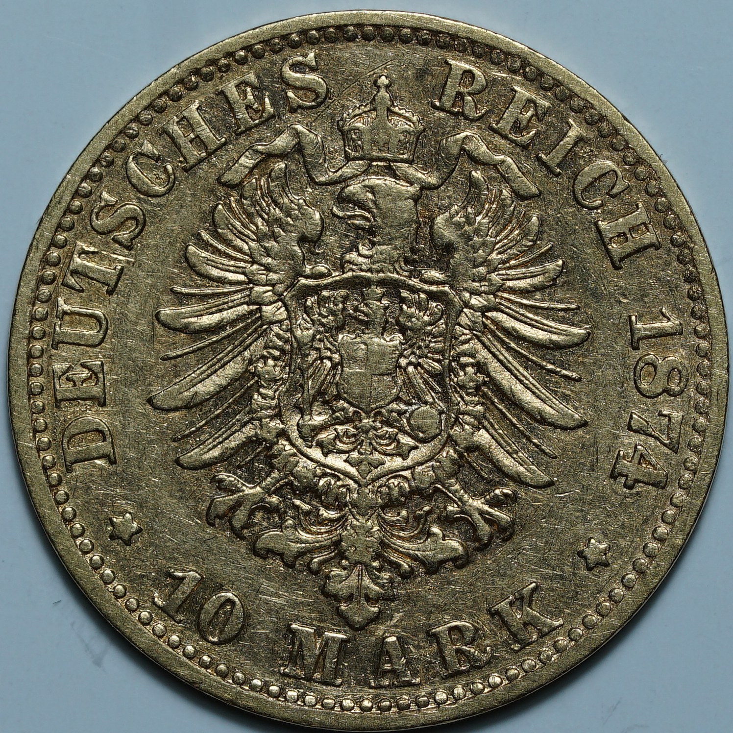 10 марок 1874 D
