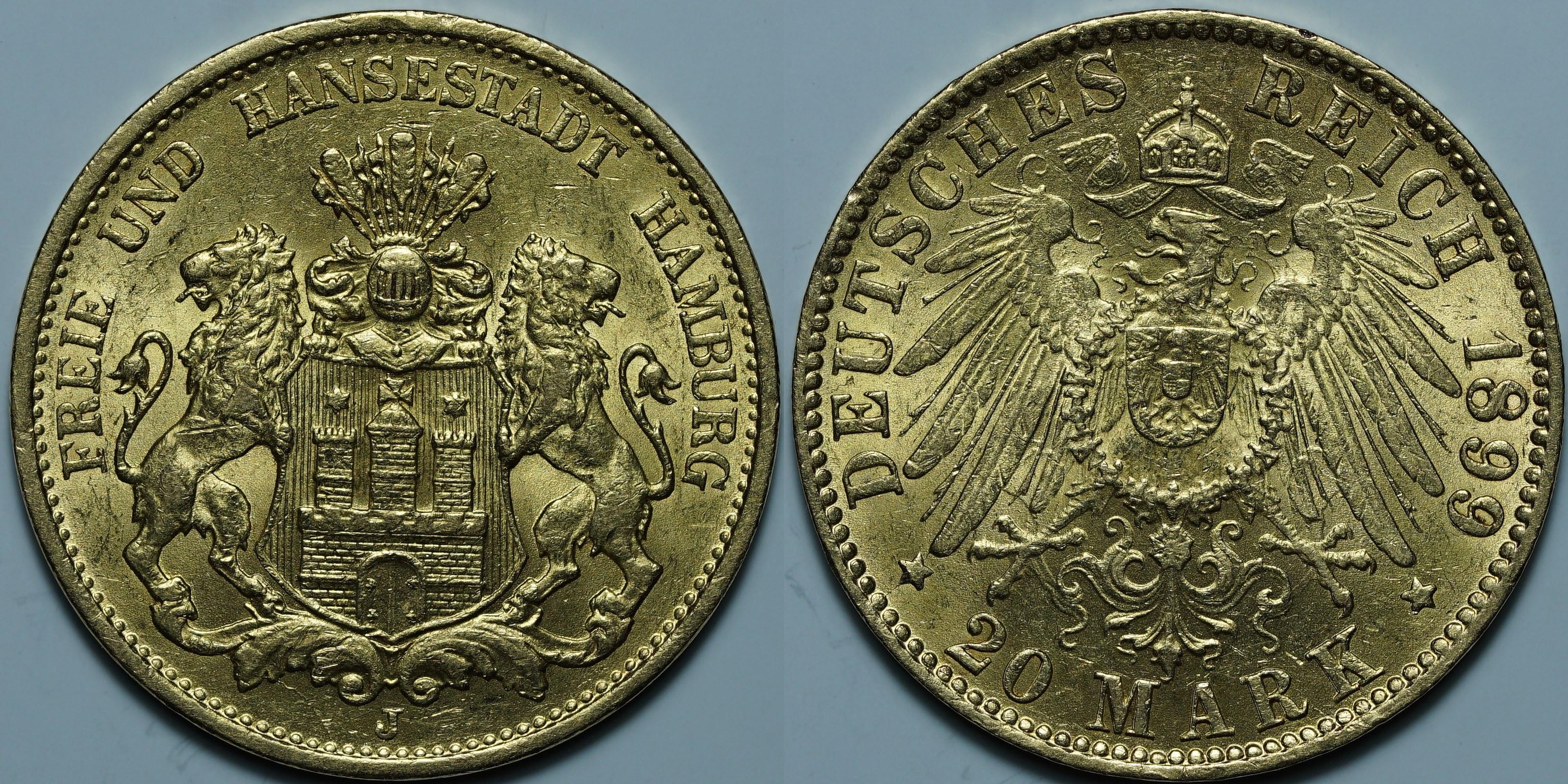 20 марок 1899 J