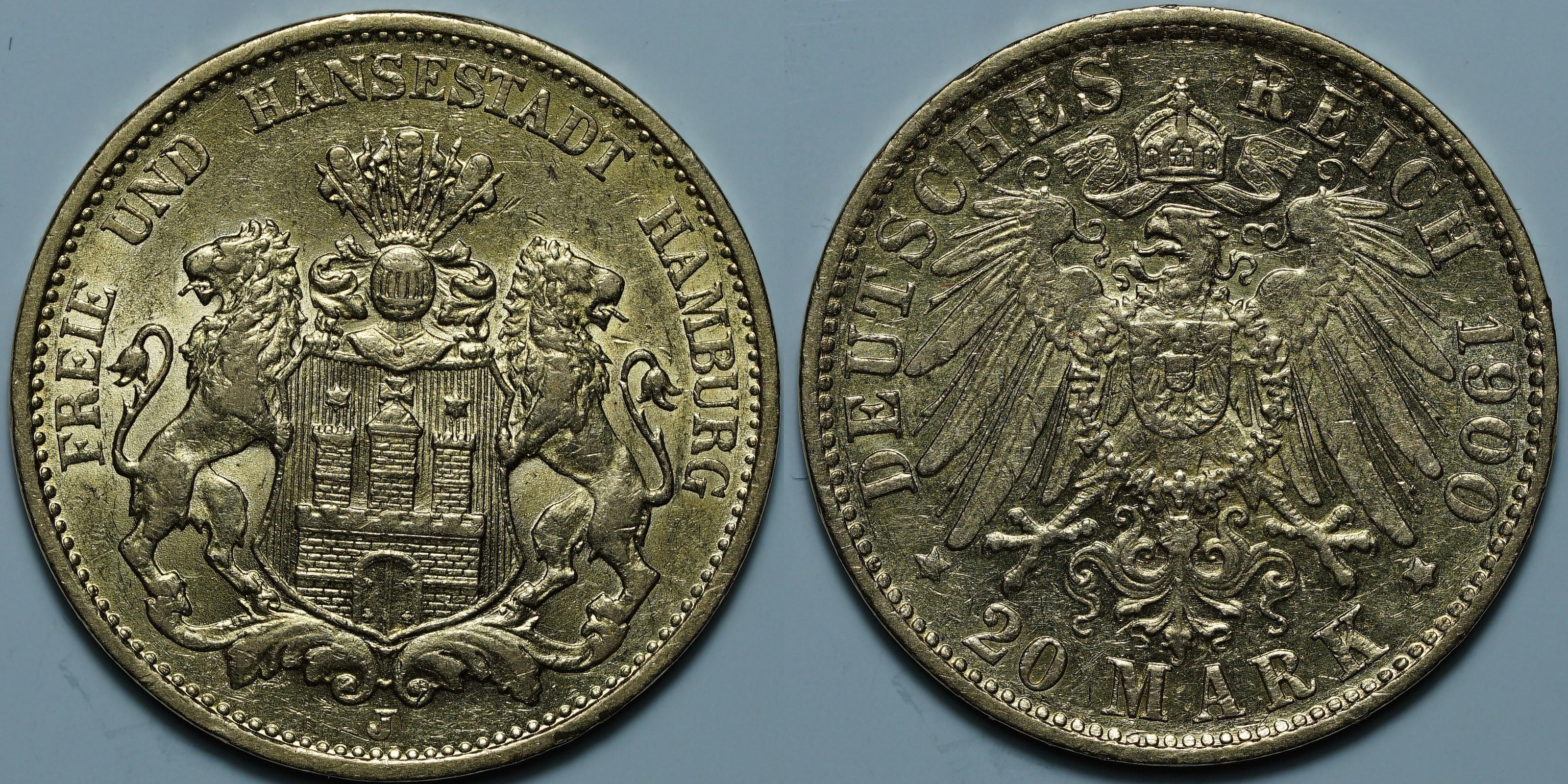 20 марок 1900 J