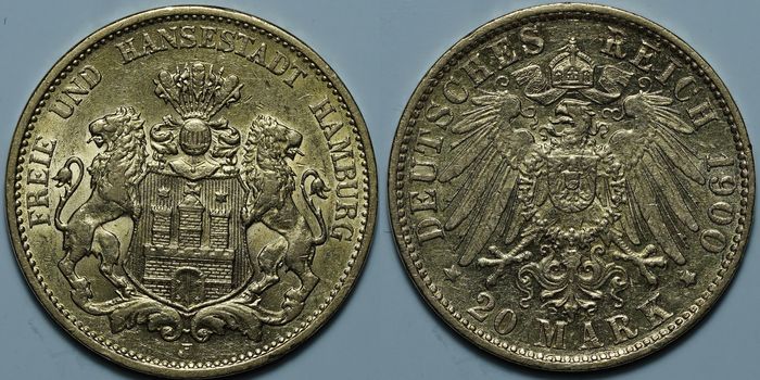 20 марок 1900 J