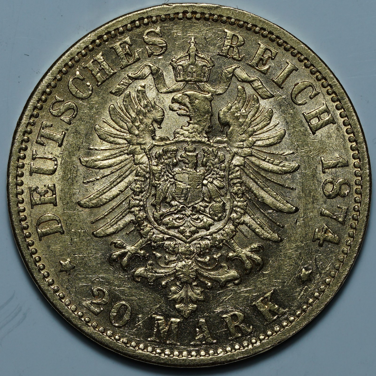 20 марок 1874 D