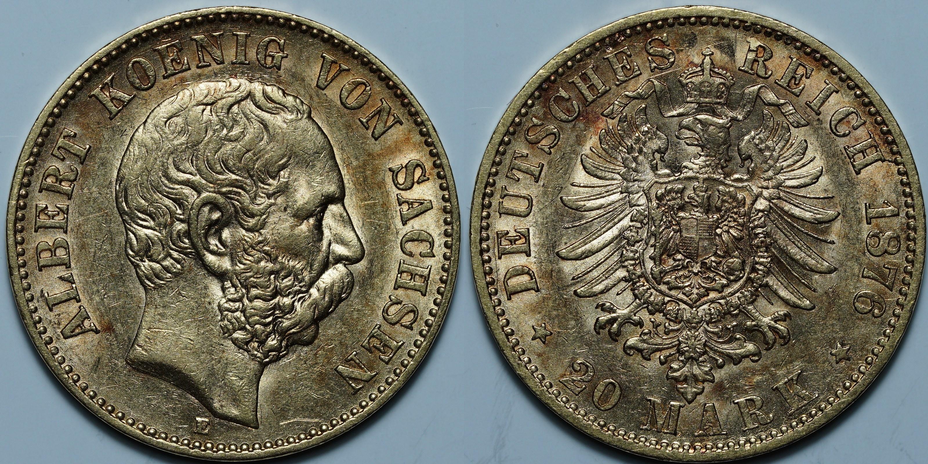 20 марок 1876 E