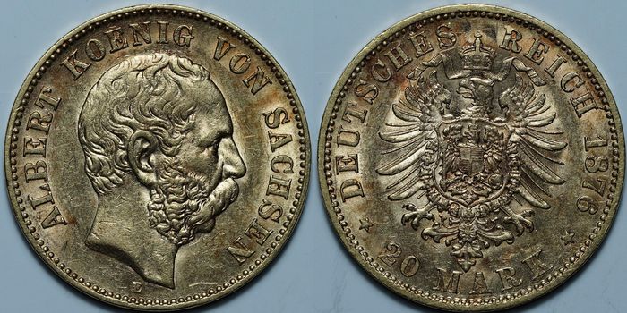 20 марок 1876 E