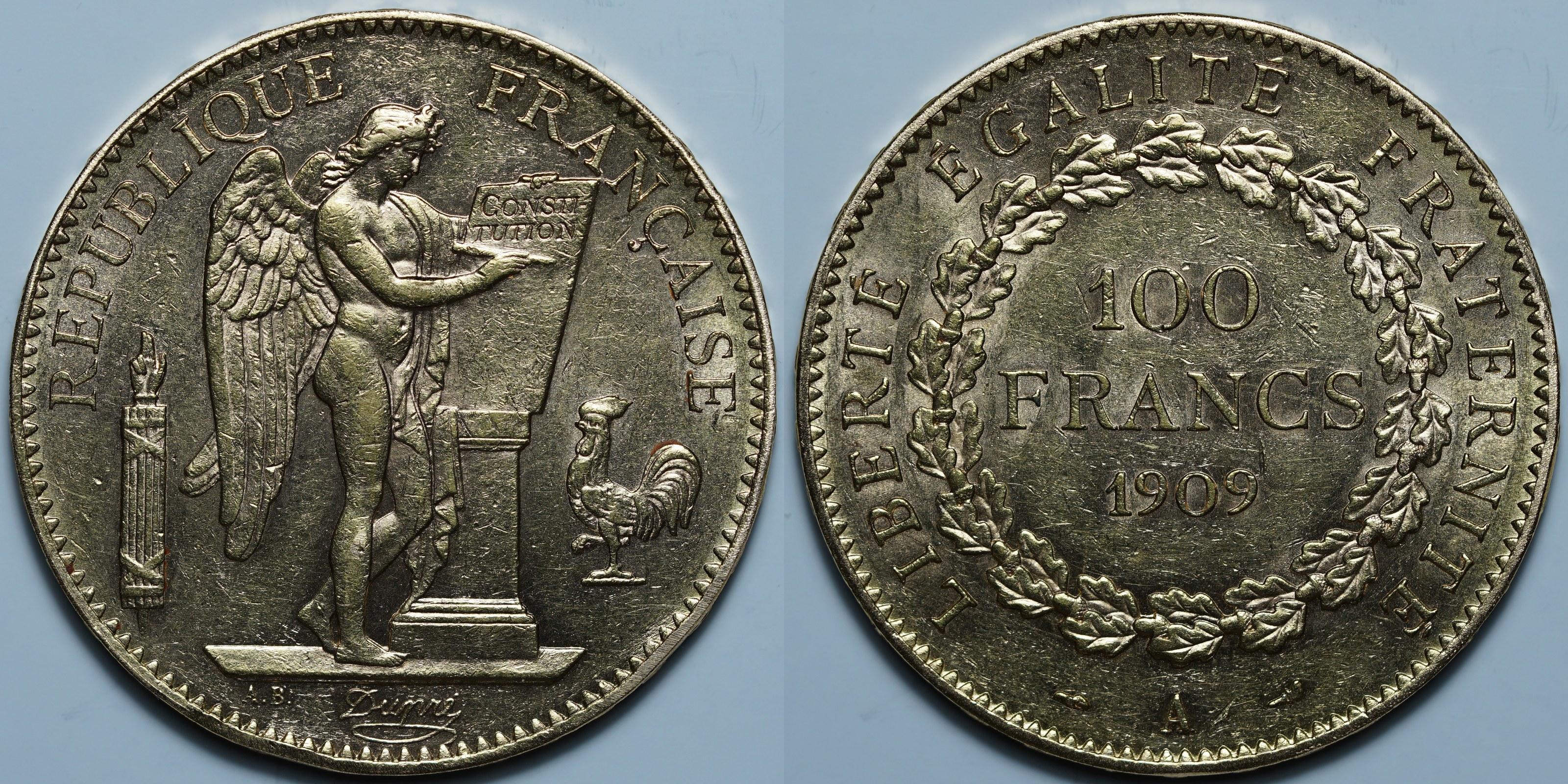 100 франков 1909 A