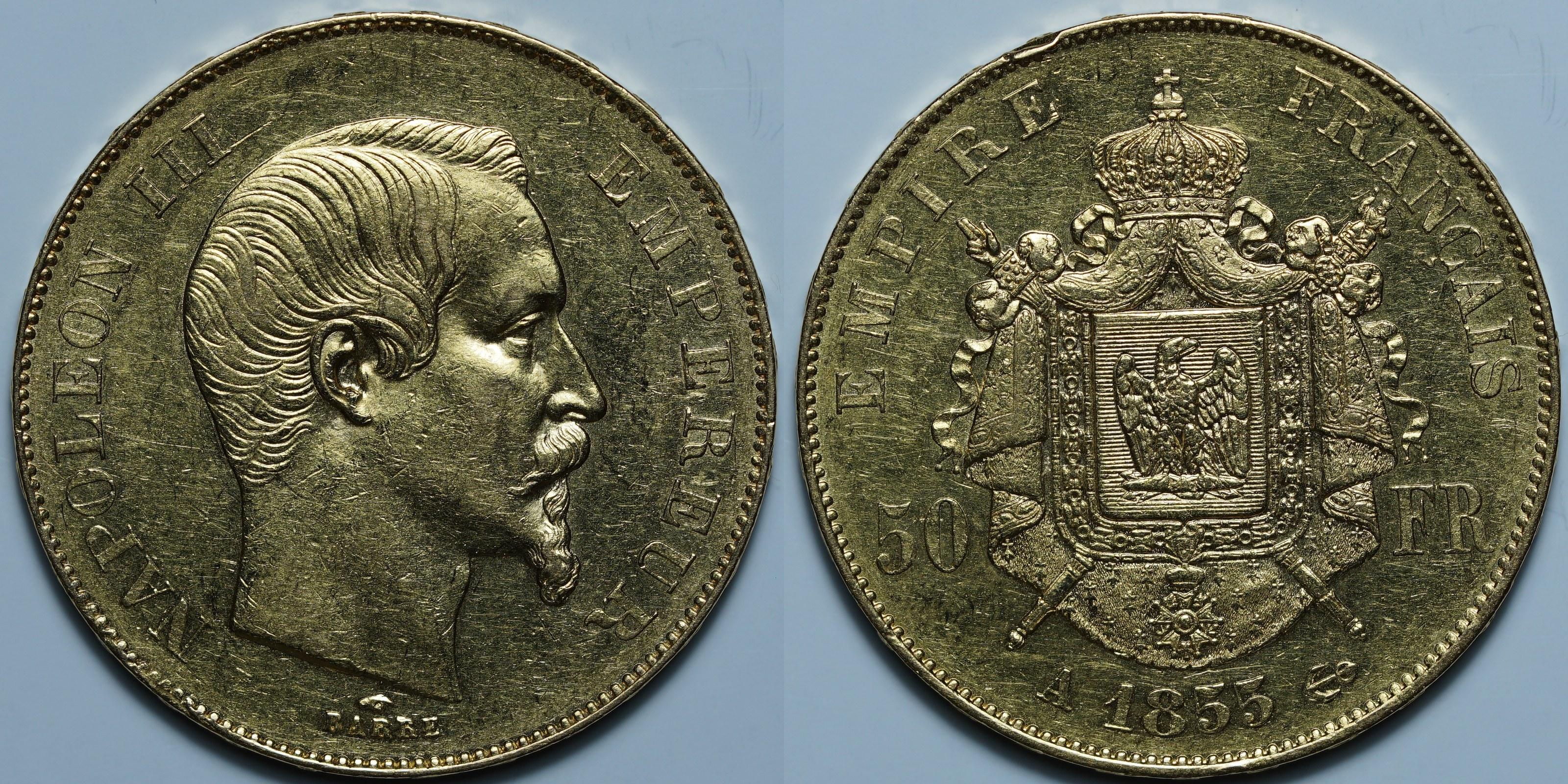 50 франков 1855 A