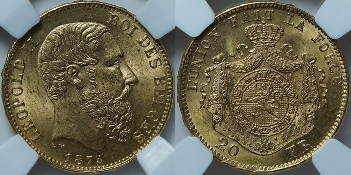 20 франков 1875 MS65 ННР