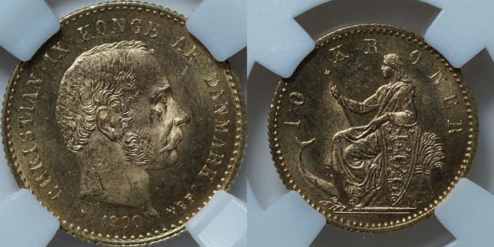 10 крон 1900 MS64 ННР