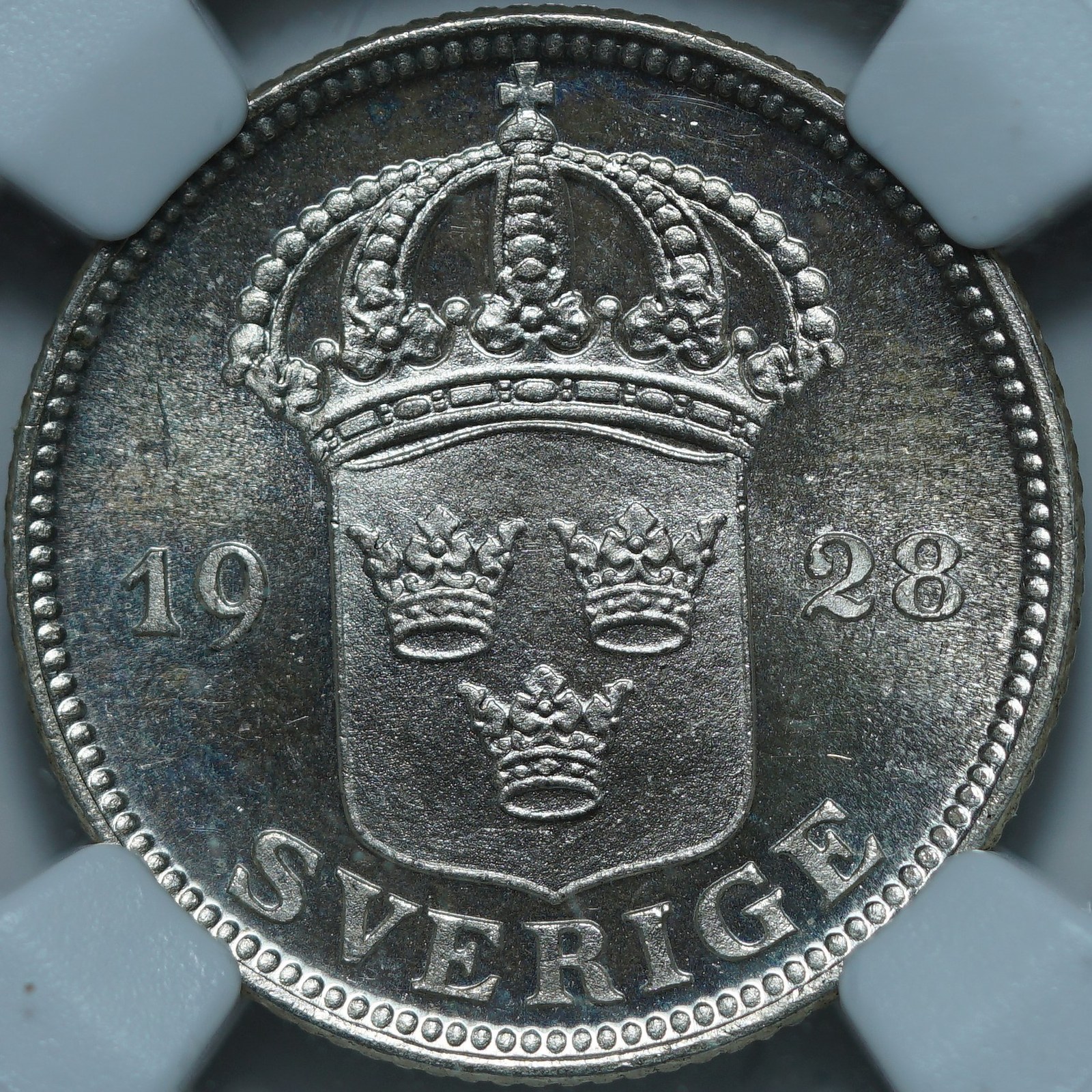 50 эре 1928 MS66 NGC