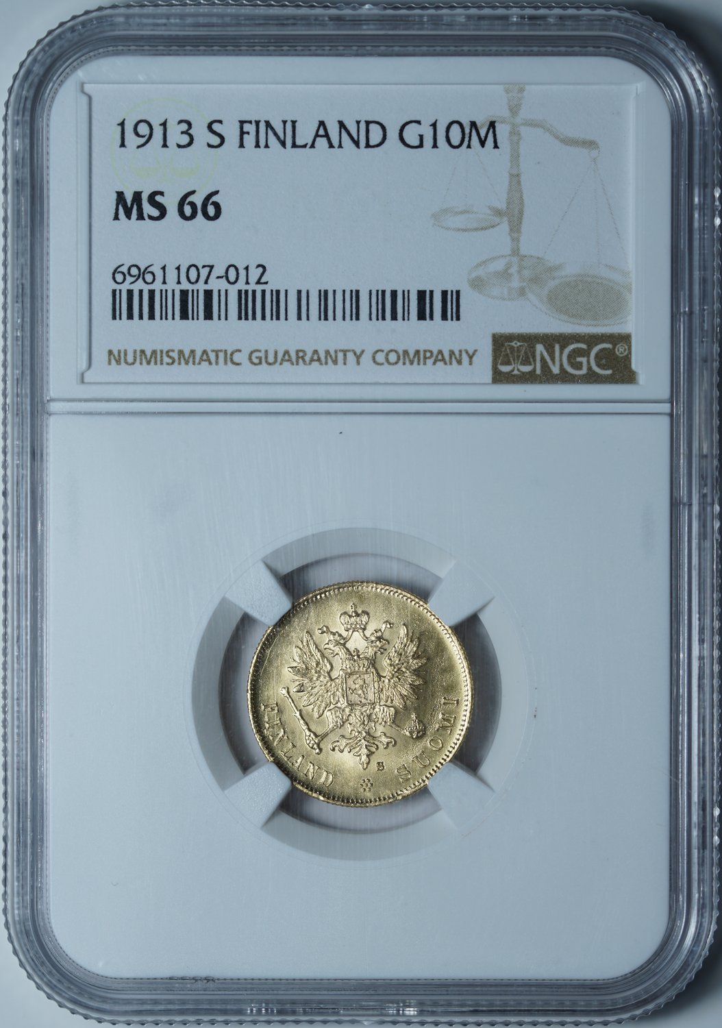 10 марок 1913 S MS66 NGC