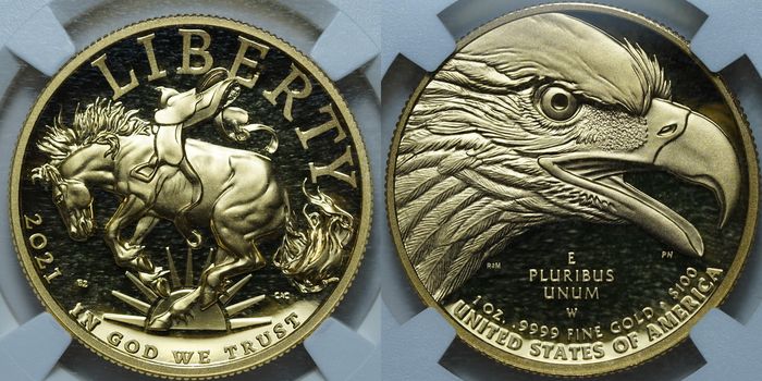 100 долларов 2021-W PF70 ULTRA CAMEO NGC