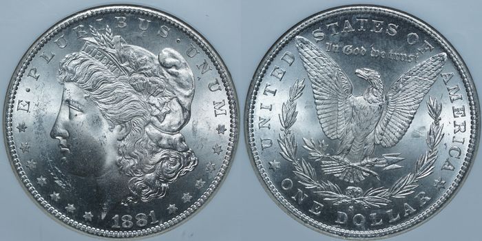 1 доллар 1881-S MS64 NGC