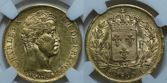 40 франков 1830 A AU55 ННР