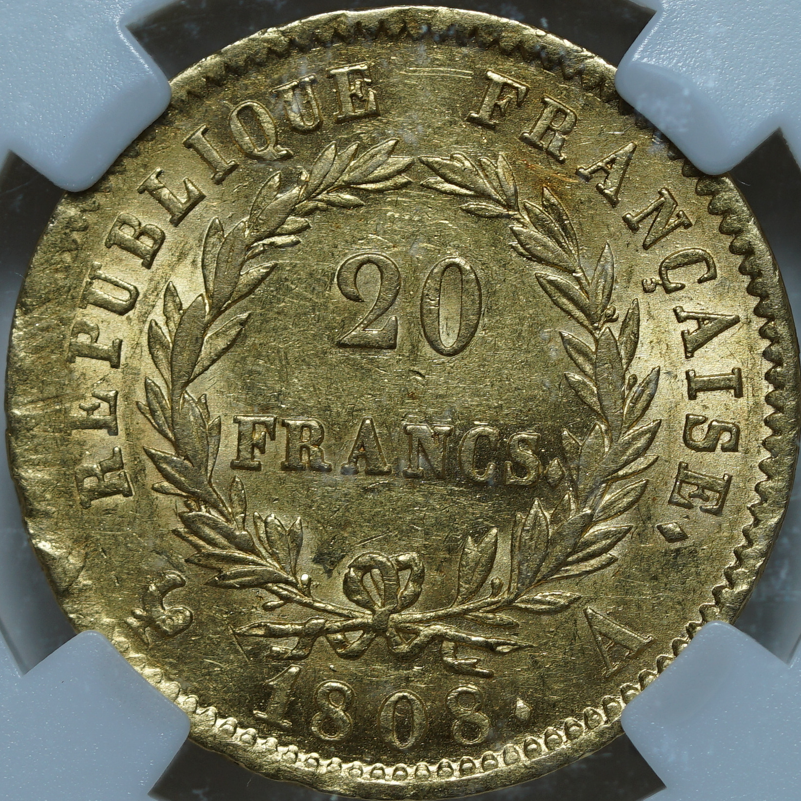 20 франков 1808 A AU53 ННР