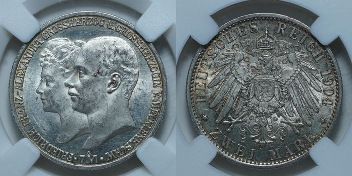 2 марки 1904 A MS64 ННР