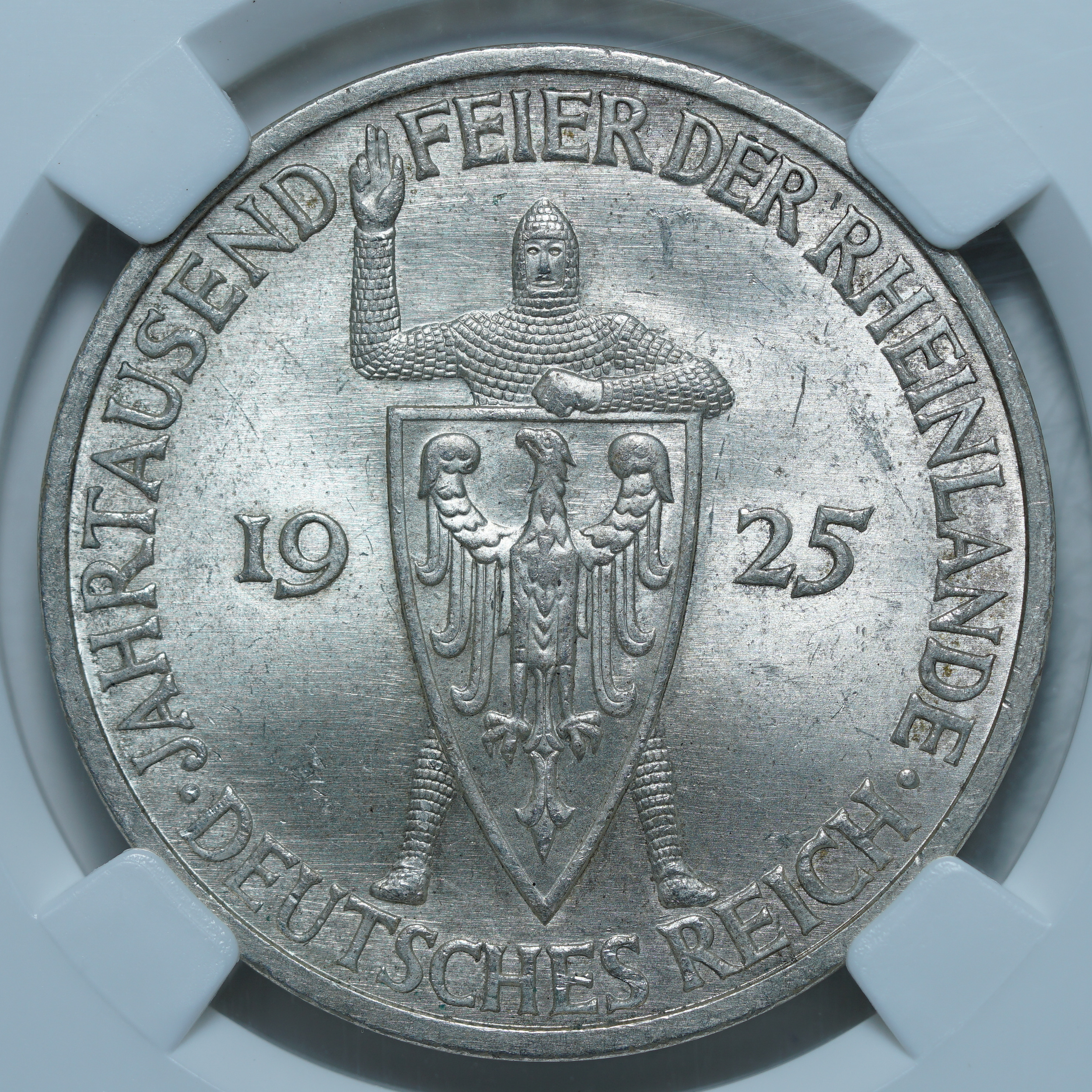 5 рейхсмарок 1925 F MS65 ННР