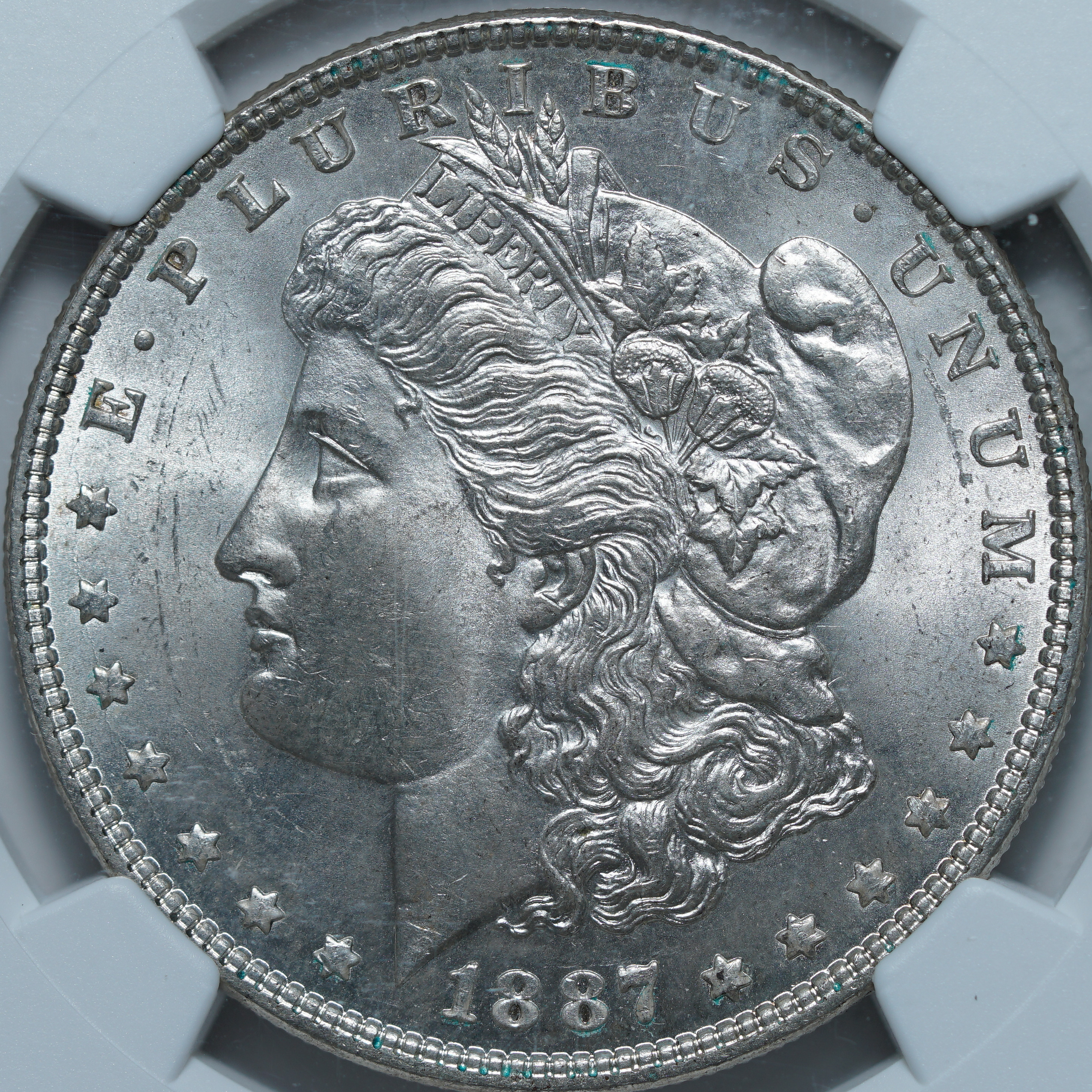 1 доллар 1887 MS63 NGC