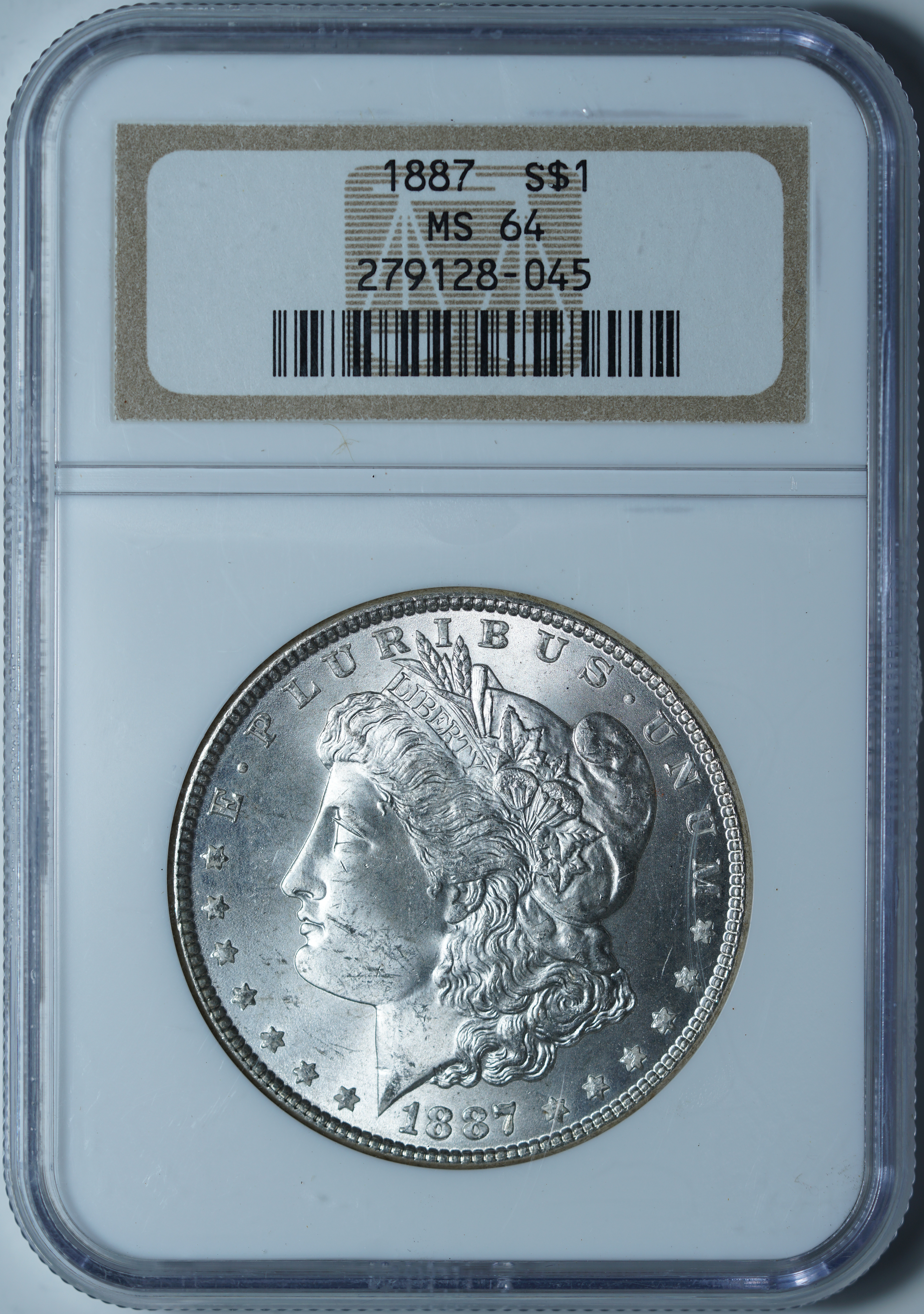 1 доллар 1887 MS64 NGC