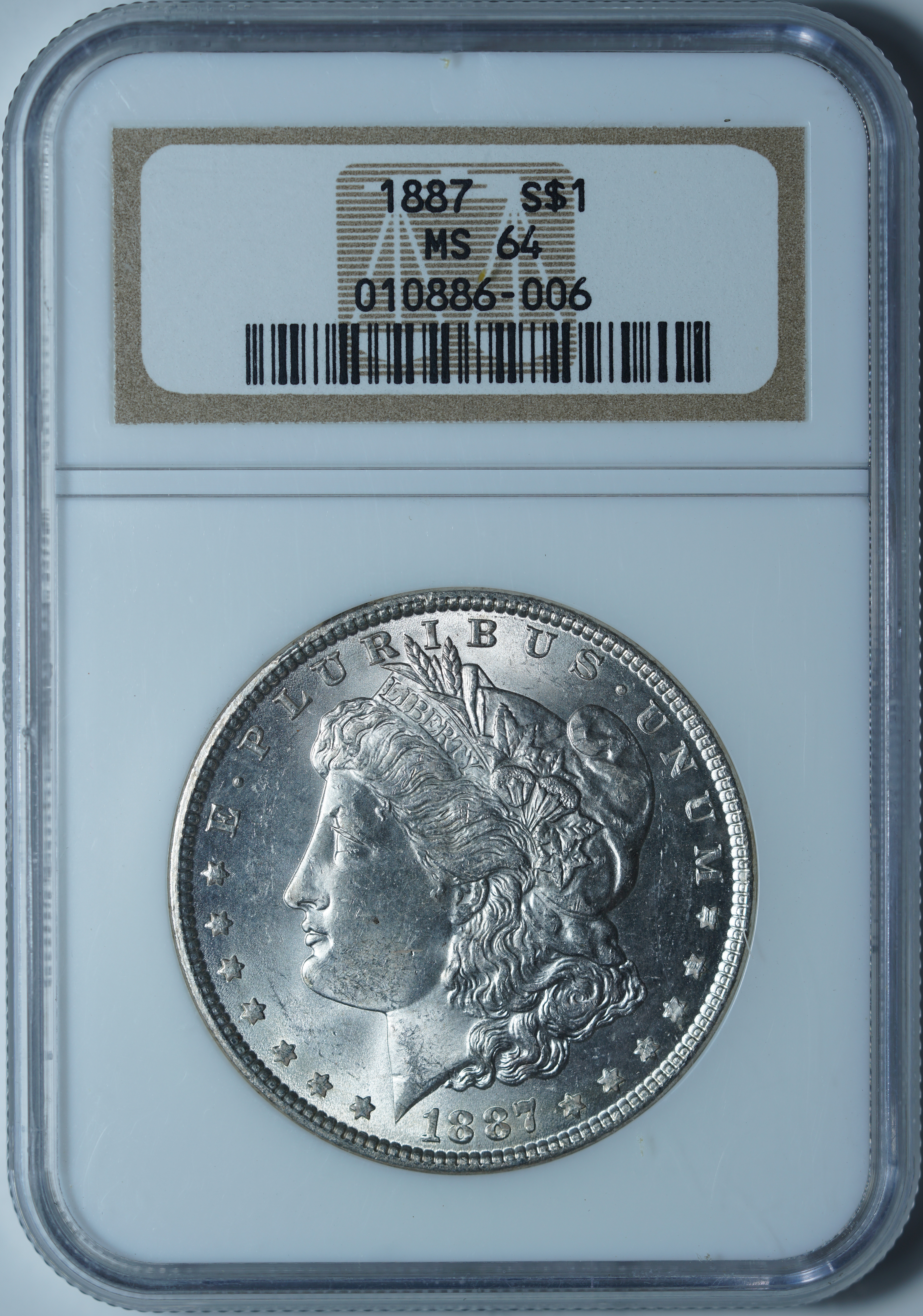 1 доллар 1887 MS64 NGC