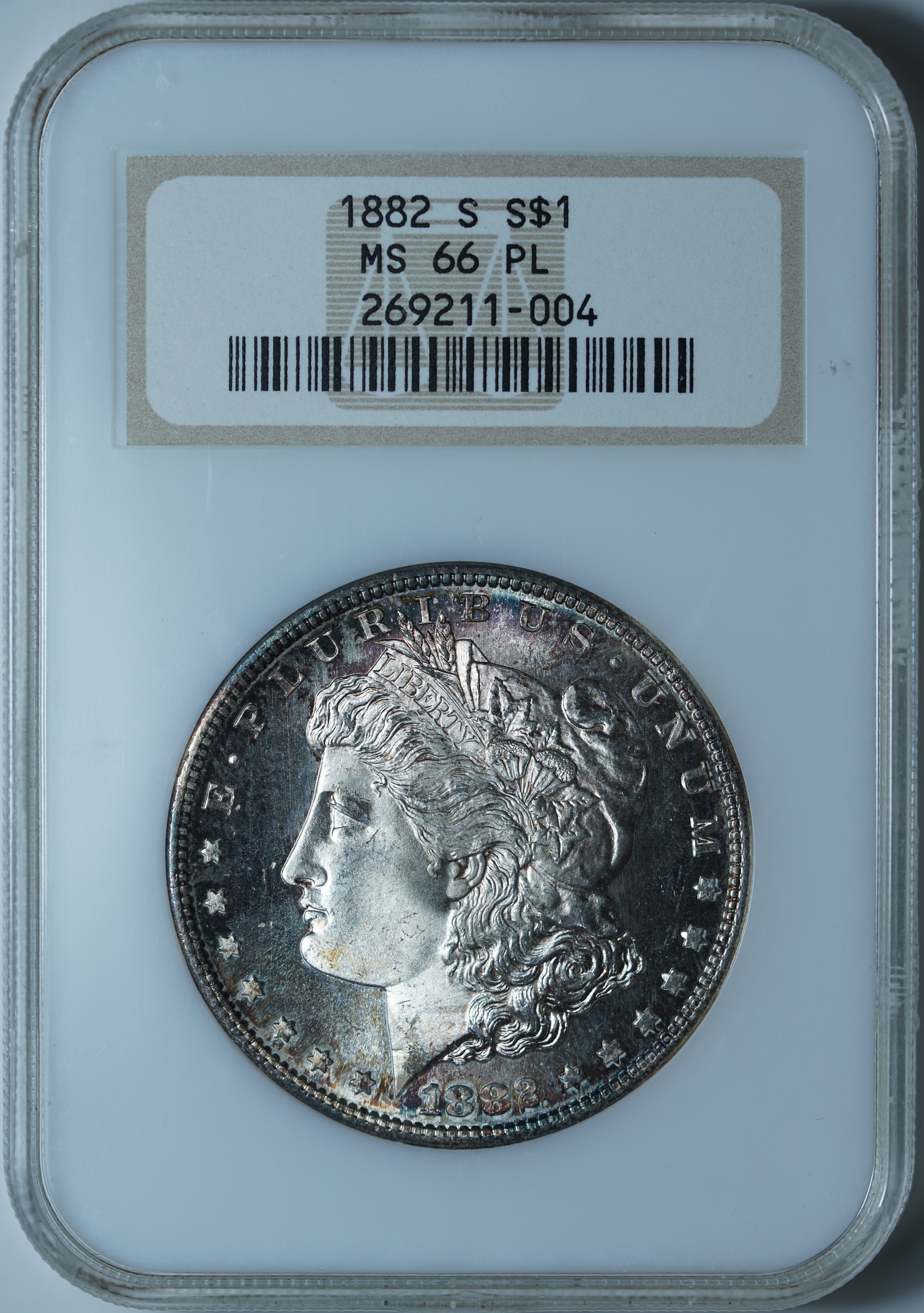 1 доллар 1882-S MS66 PL NGC