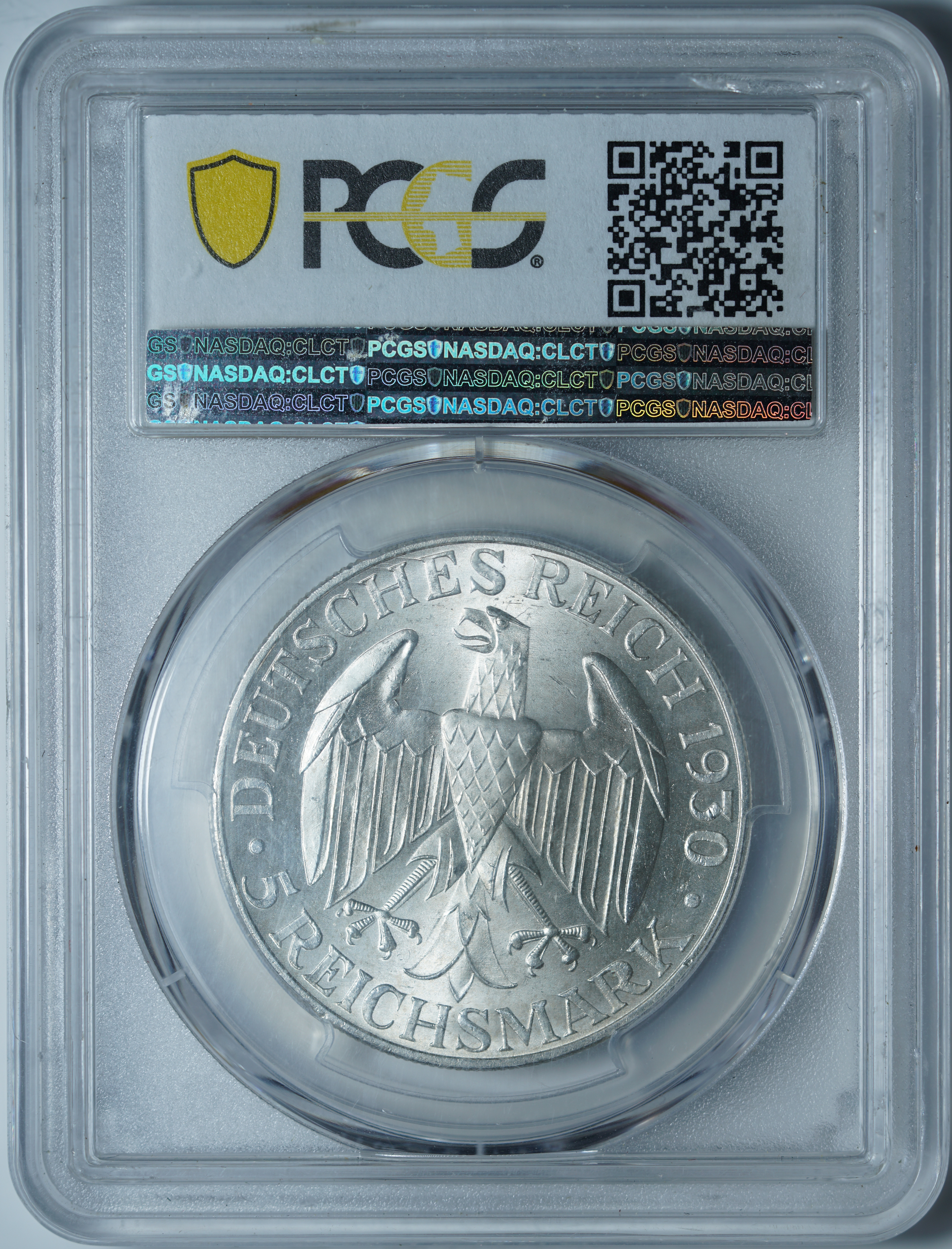 5 рейхсмарок 1930 A MS66 PCGS