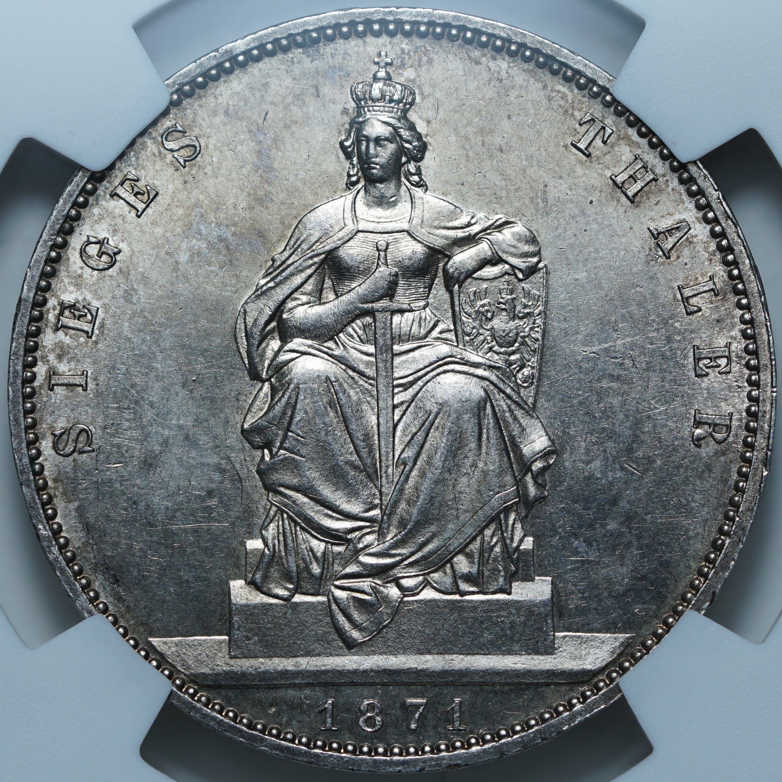 1 талер 1871 A MS62PL NCG