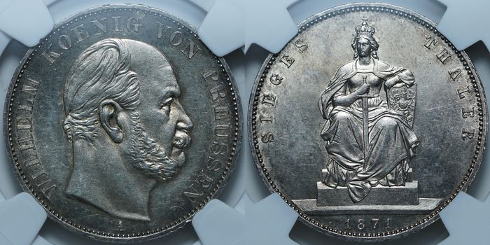 1 талер 1871 A MS62PL NCG
