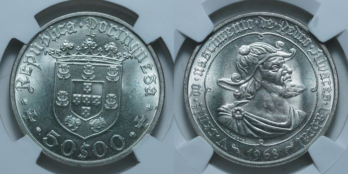 50 эскудо 1968 MS64 NCG
