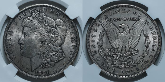 1 доллар 1890 MS64 NCG